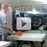 Ping Pong Improvisado na Garagem