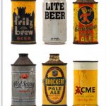 Uma Coleção de Latas de Cerveja Antigas