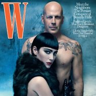 Bruce Willis e Esposa em Ensaio Para Revista W