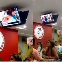 Clientes do Habib's Flagram Filme Pornô Sendo Exibido nas TVS da Loja