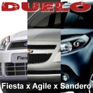 DUELO: Agile, Fiesta, Sandero. Qual você prefere?