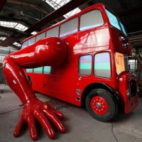 Ônibus Que Faz Flexões da Incentivo nos Jogos Olímpicos