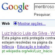 Pesquisa por 'Mentiroso' no Google Aponta Site sobre Lula