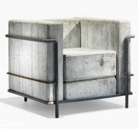 Uma Cadeira de Concreto Inspirada em Le Corbusier